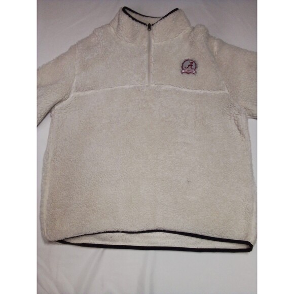 Women's Knights Athletic   White Sherpa Pullover 1/4 Zip Size 16/18 - Picture 9 of 15